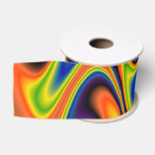 Wavy Multicolor Abstrakt Ripsband (Spule)