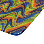 Wavy Multicolor Abstrakt Schneidebrett (Ecke)
