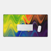 Wavy Multicolor Abstrakt Schreibtischunterlage (Tastatur & Maus)