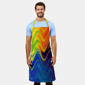 Wavy Multicolor Abstrakt Schürze (Getragen)