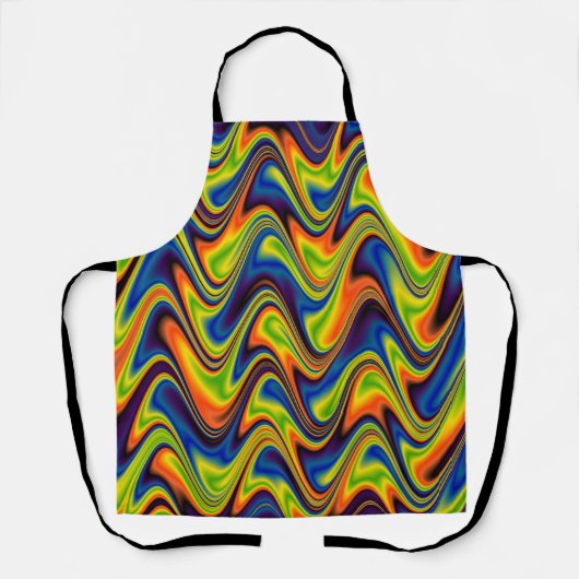 Wavy Multicolor Abstrakt Schürze (Vorderseite)