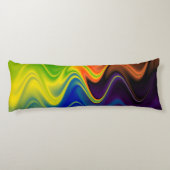 Wavy Multicolor Abstrakt Seitenschläferkissen (Rückseite)