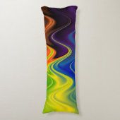 Wavy Multicolor Abstrakt Seitenschläferkissen (Vorderseite Vertikal)