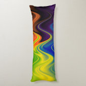 Wavy Multicolor Abstrakt Seitenschläferkissen (Rückseite (Vertikal))