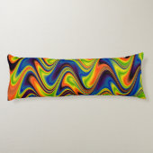 Wavy Multicolor Abstrakt Seitenschläferkissen (Rückseite)