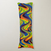 Wavy Multicolor Abstrakt Seitenschläferkissen (Vorderseite Vertikal)