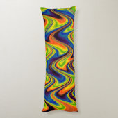 Wavy Multicolor Abstrakt Seitenschläferkissen (Rückseite (Vertikal))