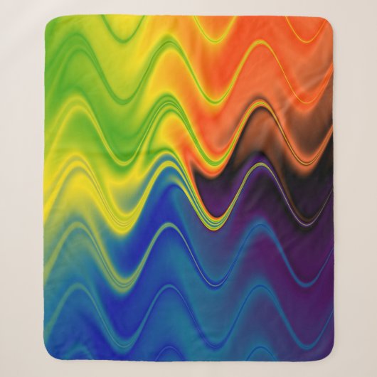 Wavy Multicolor Abstrakt Sherpadecke (Vorderseite)