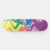 Wavy Multicolor Abstrakt Skateboard (Horizontal)