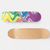Wavy Multicolor Abstrakt Skateboard (Horizontal)