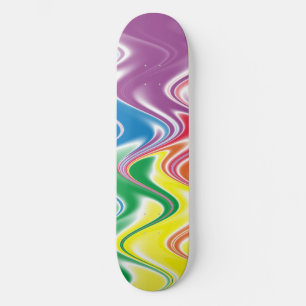 Wavy Multicolor Abstrakt Skateboard