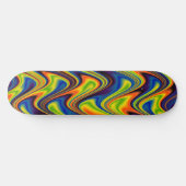 Wavy Multicolor Abstrakt Skateboard (Horizontal)
