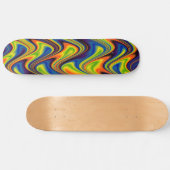 Wavy Multicolor Abstrakt Skateboard (Horizontal)