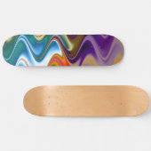 Wavy Multicolor Abstrakt Skateboard (Horizontal)