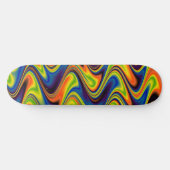 Wavy Multicolor Abstrakt Skateboard (Horizontal)