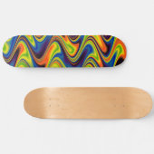 Wavy Multicolor Abstrakt Skateboard (Horizontal)