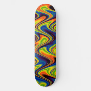 Wavy Multicolor Abstrakt Skateboard