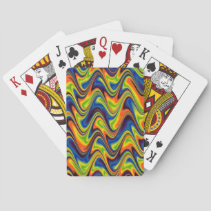 Wavy Multicolor Abstrakt Spielkarten