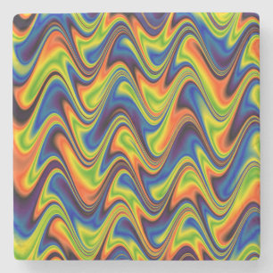 Wavy Multicolor Abstrakt Steinuntersetzer