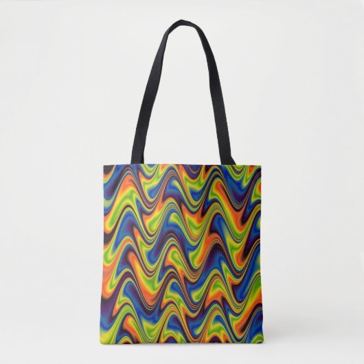 Wavy Multicolor Abstrakt Tasche (Vorderseite)