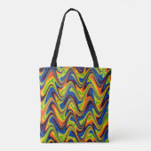 Wavy Multicolor Abstrakt Tasche (Rückseite)