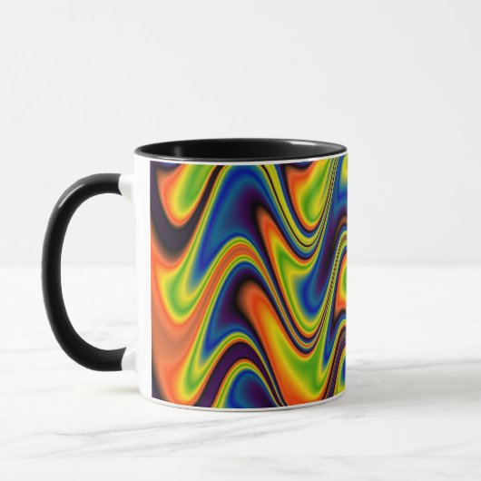 Wavy Multicolor Abstrakt Tasse (Links)