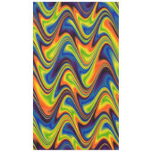 Wavy Multicolor Abstrakt Tischdecke (Vorderseite)