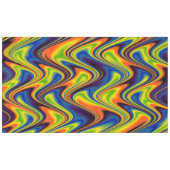 Wavy Multicolor Abstrakt Tischdecke (Vorderseite (Horizontal))