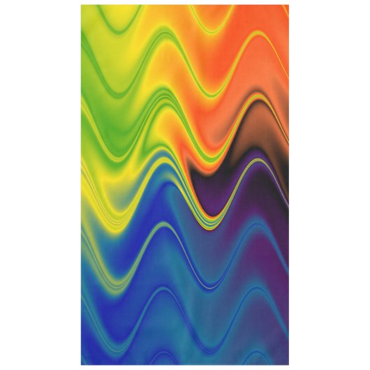 Wavy Multicolor Abstrakt Tischdecke (Vorderseite)
