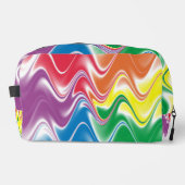 Wavy Multicolor Abstrakt Toilettenbeutel Waschbeutel (Vorderseite)