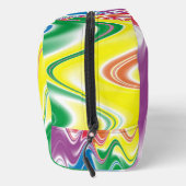 Wavy Multicolor Abstrakt Toilettenbeutel Waschbeutel (Rechts)