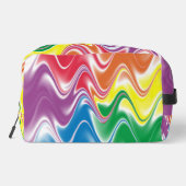 Wavy Multicolor Abstrakt Toilettenbeutel Waschbeutel (Rückseite)