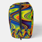 Wavy Multicolor Abstrakt Toilettenbeutel Waschbeutel (Rechts)