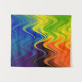 Wavy Multicolor Abstrakt Wandteppich (Vorderseite (Horizontal))
