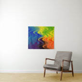 Wavy Multicolor Abstrakt Wandteppich (Beispiel (Horizontal))