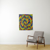 Wavy Multicolor Abstrakt Wandteppich (Beispiel)