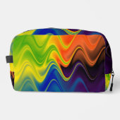 Wavy Multicolor Abstrakt Waschbeutel (Vorderseite)