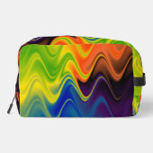 Wavy Multicolor Abstrakt Waschbeutel (Rückseite)