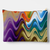 Wavy Multicolor Abstrakt Zubehörtasche (Rückseite)