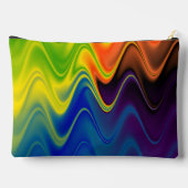 Wavy Multicolor Abstrakt Zubehörtasche (Rückseite)