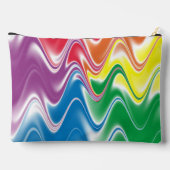 Wavy Multicolor Abstrakt Zubehörtasche (Rückseite)