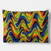 Wavy Multicolor Abstrakt Zubehörtasche (Rückseite)