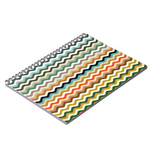 Wavy Multicolor Muster Notizblock (Linke Seite)