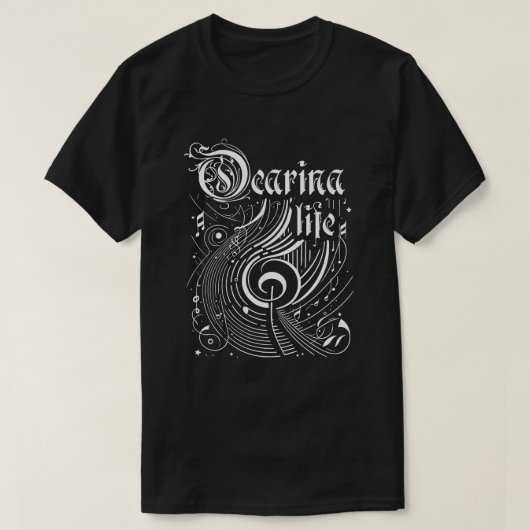 Wavy Music Ocarina T-Shirt (Design vorne)