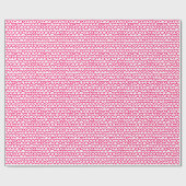 Wavy Muster - Neon Red on White Geschenkpapier (Flach)