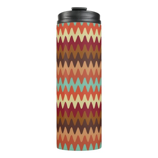 Wavy Muster Sedona Südwest Thermal Tumbler Thermosbecher (Vorderseite)