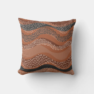Wavy Natural Geo: Minimalistisch nahtlos. Kissen