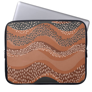Wavy Natural Geo: Minimalistisch nahtlos. Laptopschutzhülle