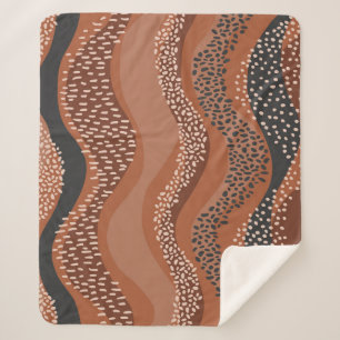 Wavy Natural Geo: Minimalistisch nahtlos. Sherpadecke