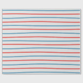 Wavy Nautical Stripes Geschenkpapier (Flach)